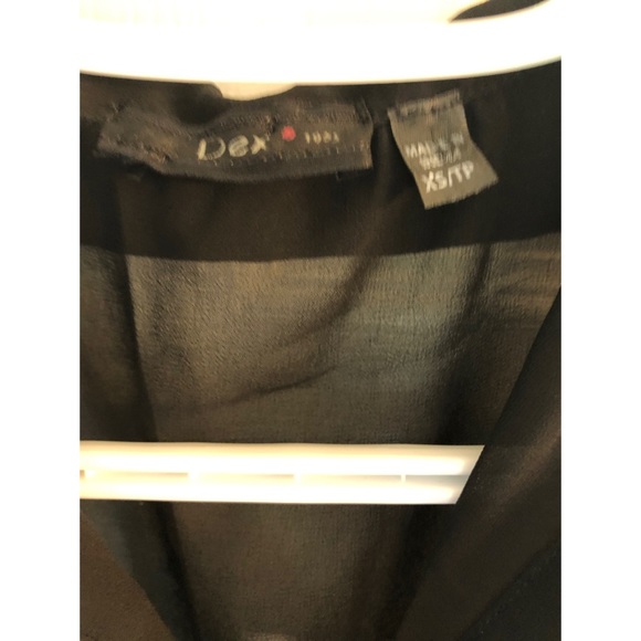 DEX high low sheer dress with studded collar - Picture 7 of 9